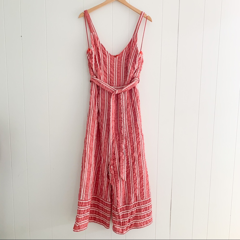 Anthropologie Robin Striped Wide Leg Jumpsuit